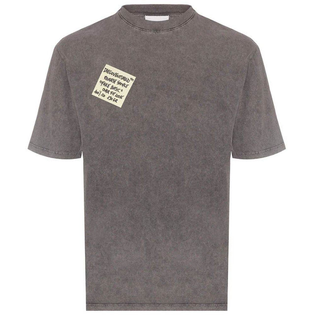 Diego Venturino Gray Cotton T-Shirt - Hilstor
