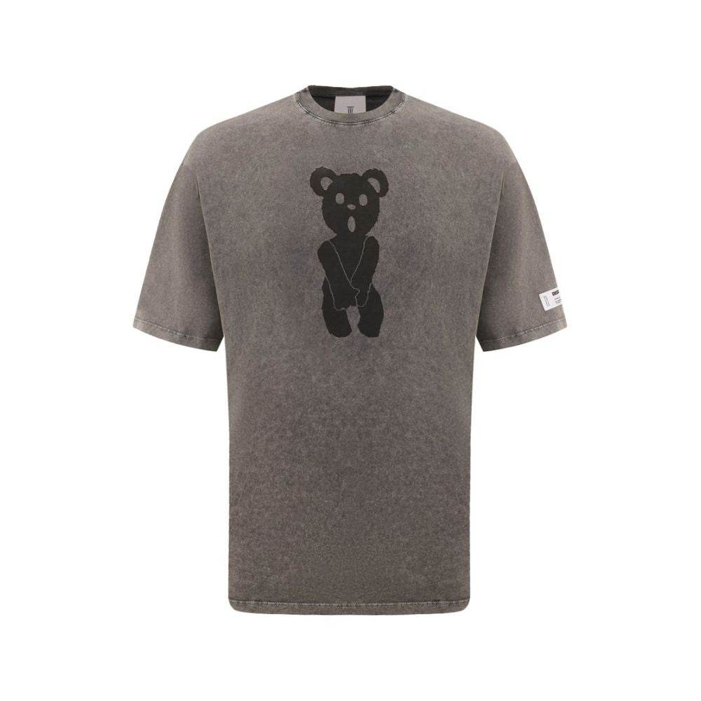 Diego Venturino Gray Cotton T-Shirt - Hilstor