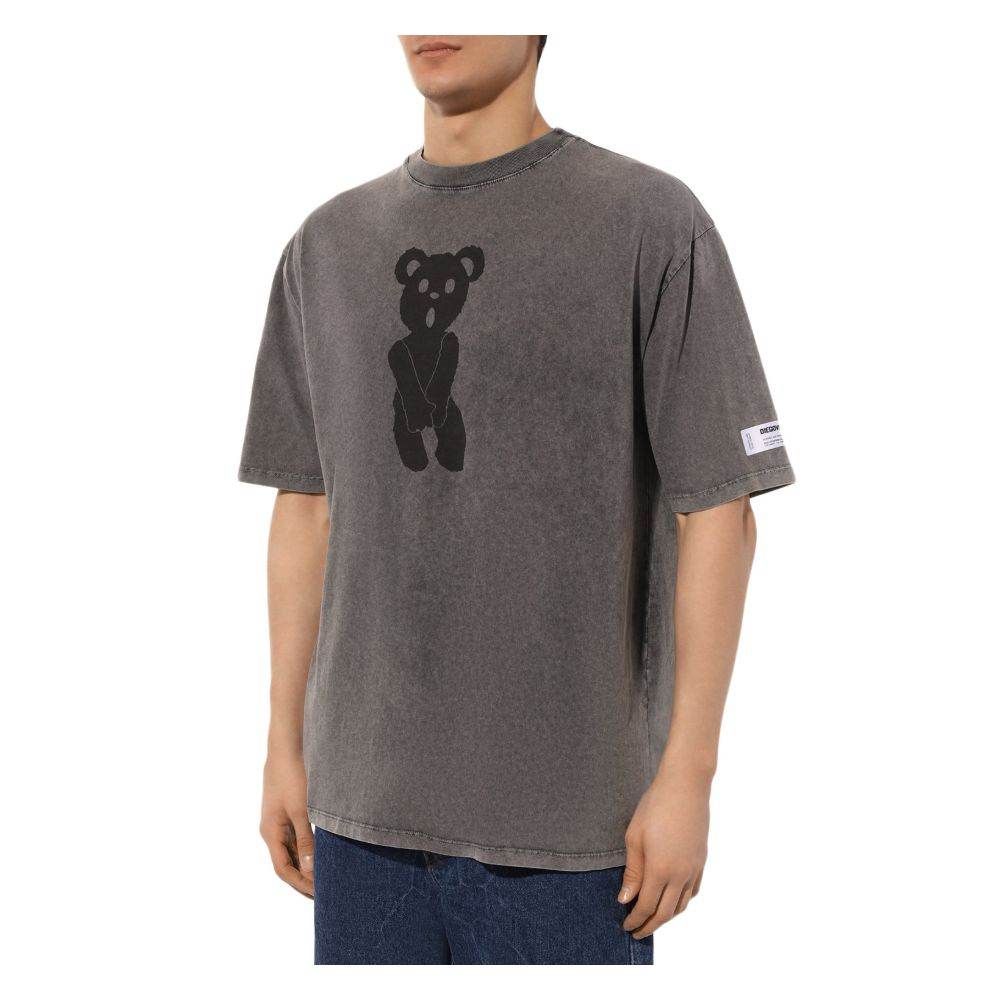 Diego Venturino Gray Cotton T-Shirt - Hilstor