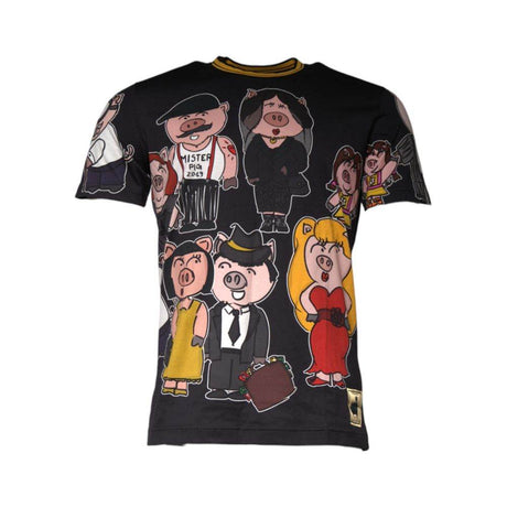 Dolce & Gabbana Black Cotton T-Shirt - Hilstor
