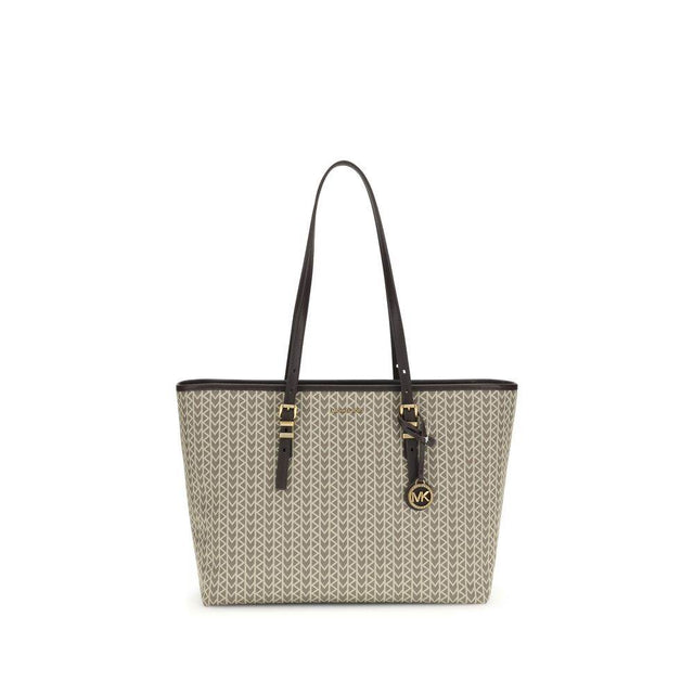 Michael Kors Quinn large jacquard logo Tote Bag - Hilstor