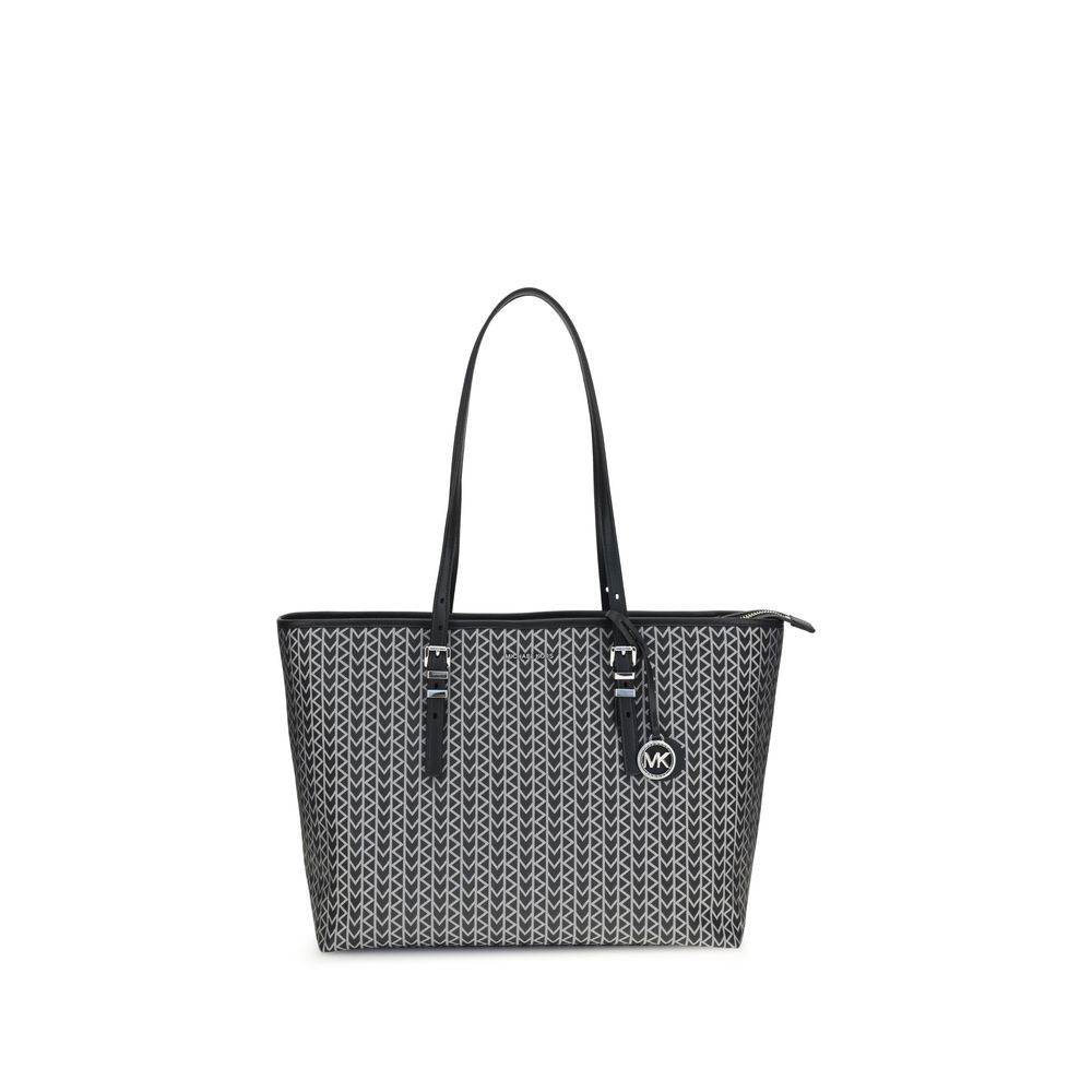 Michael Kors Quinn large jacquard logo Tote Bag - Hilstor