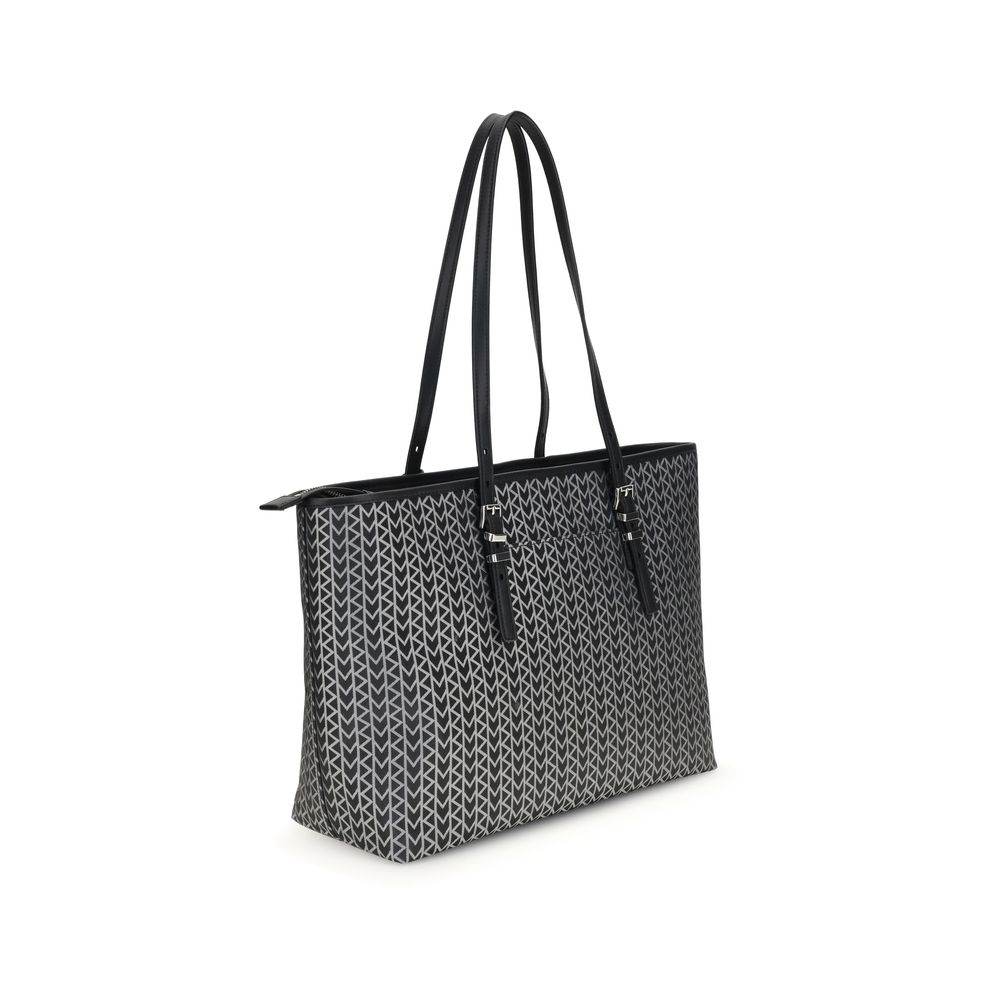 Michael Kors Quinn large jacquard logo Tote Bag - Hilstor