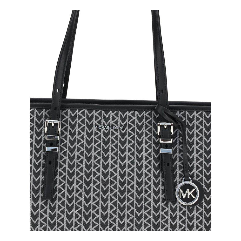 Michael Kors Quinn large jacquard logo Tote Bag - Hilstor