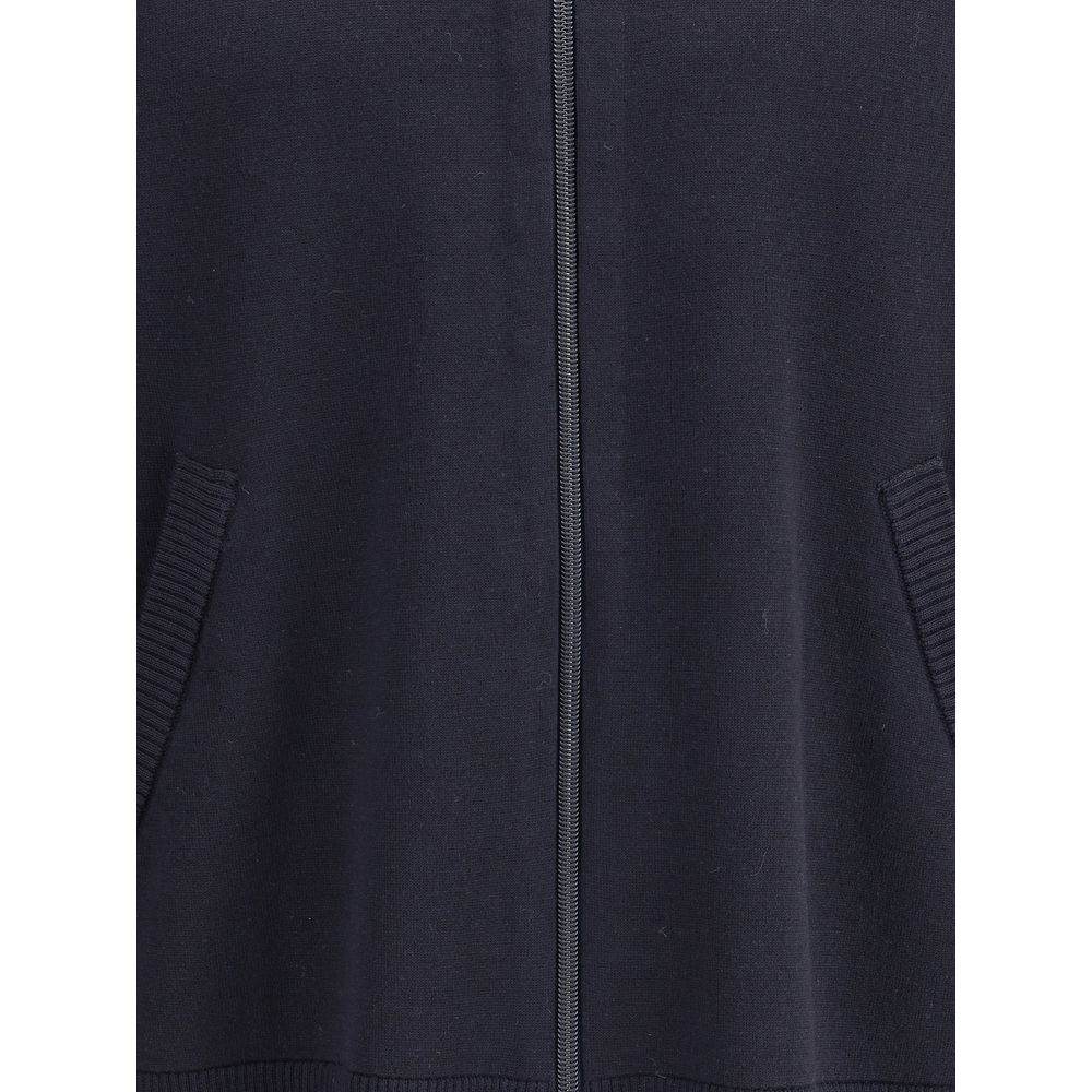 Thom Browne Double Face Full Zip Up Cardigan In Meri - Hilstor