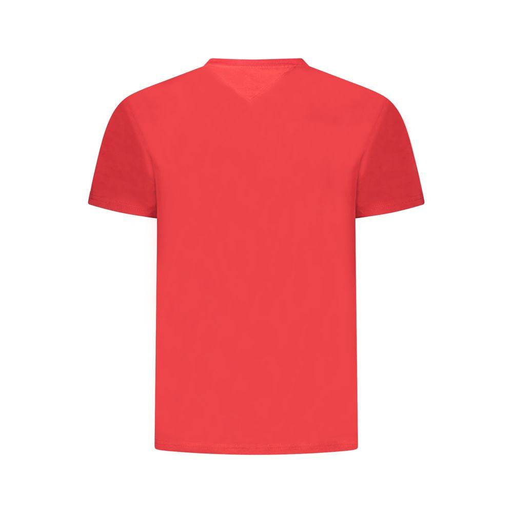 Tommy Hilfiger Red Cotton Men T-Shirt - Hilstor