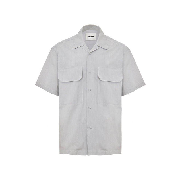 Jil Sander Blue Cotton Shortsleeve - Hilstor