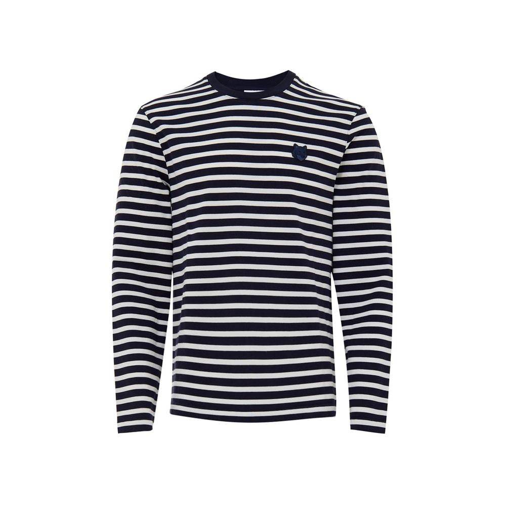 Maison Kitsuné Blue Cotton Long Sleeve - Hilstor
