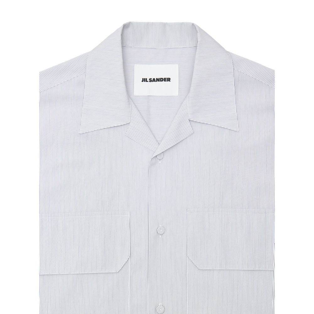 Jil Sander Blue Cotton Shortsleeve - Hilstor