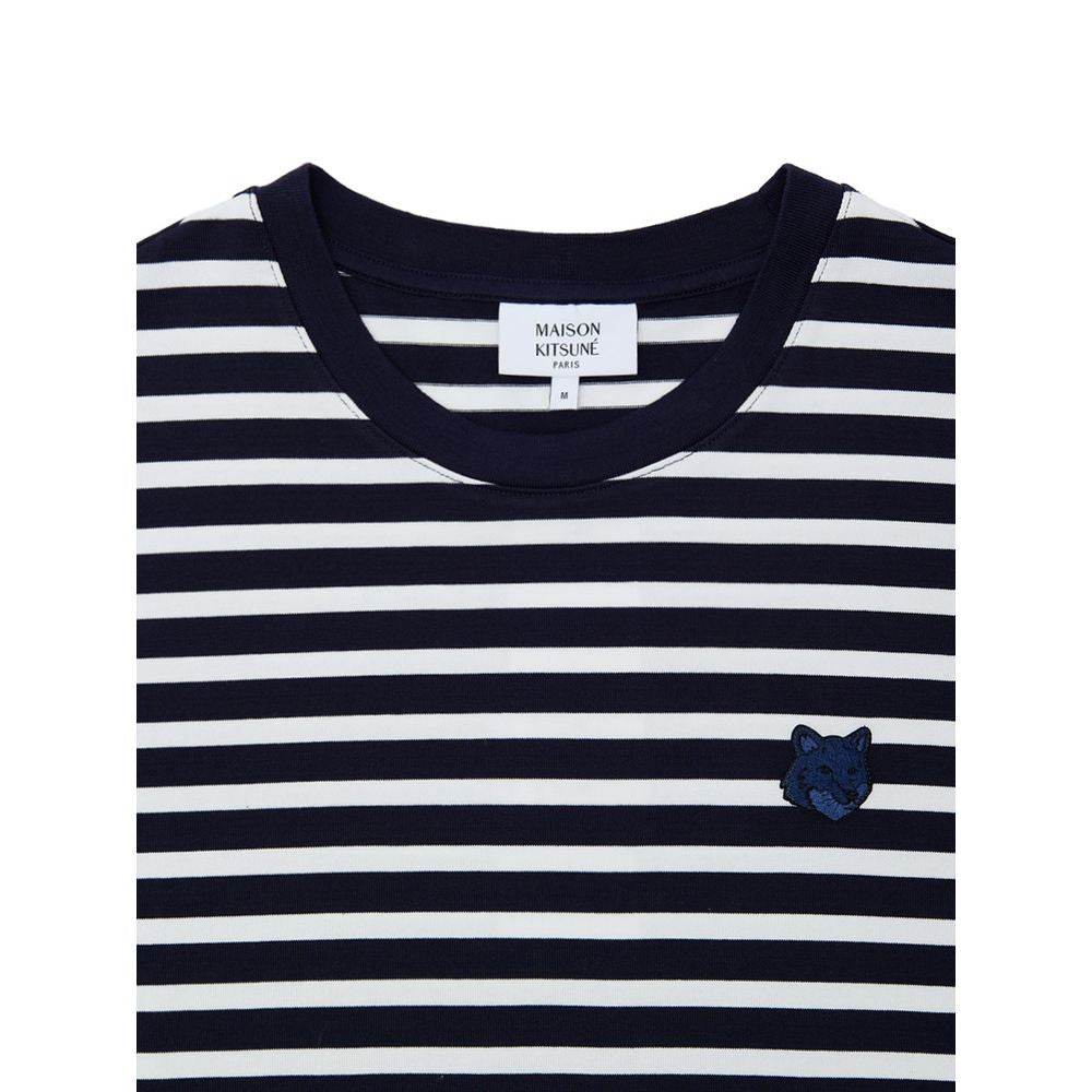 Maison Kitsuné Blue Cotton Long Sleeve - Hilstor