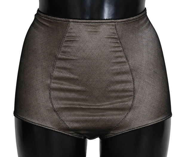 Dolce & Gabbana Beige Black Net Cotton Blend Chic Underwear - Hilstor