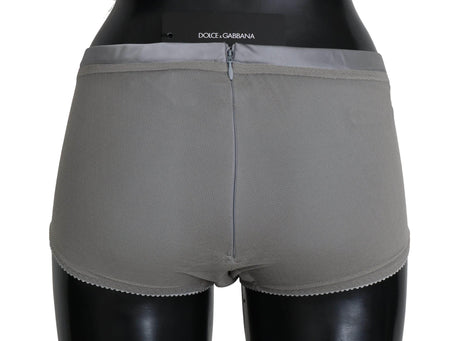 Dolce & Gabbana Shimmering Silver Stretch Cotton Underwear - Hilstor