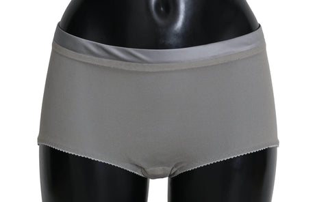Dolce & Gabbana Shimmering Silver Stretch Cotton Underwear - Hilstor