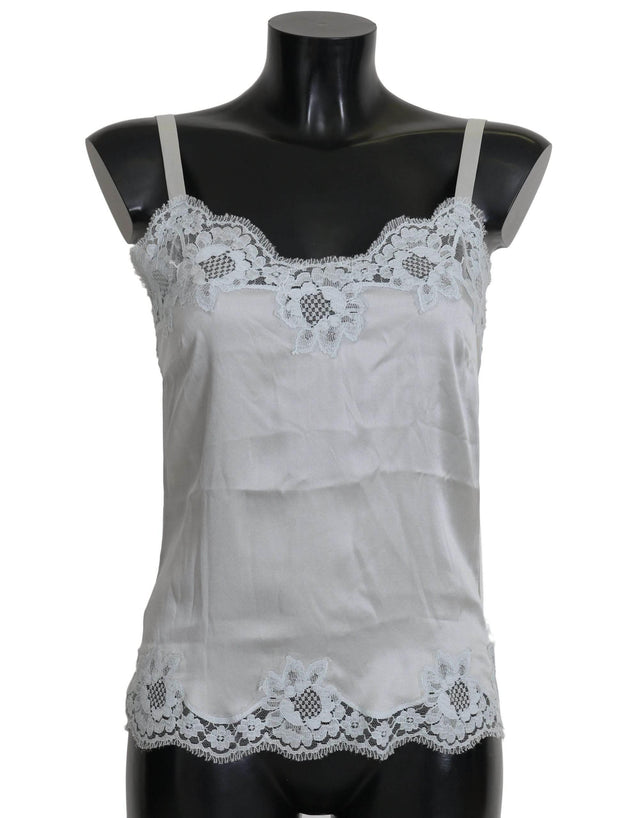 Dolce & Gabbana Silk Stretch Floral Lace Chemise Dress - Hilstor