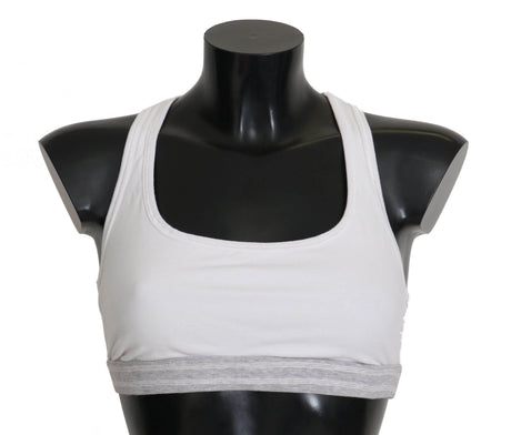 Dolce & Gabbana Elegant White Stretch Sport Bra - Hilstor