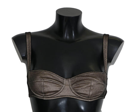 Dolce & Gabbana Elegant Brown Stretch Bra Womens Underwear - Hilstor