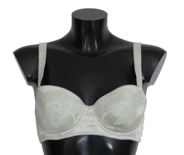 Dolce & Gabbana Elegant Floral Lace Silk Bra - Hilstor