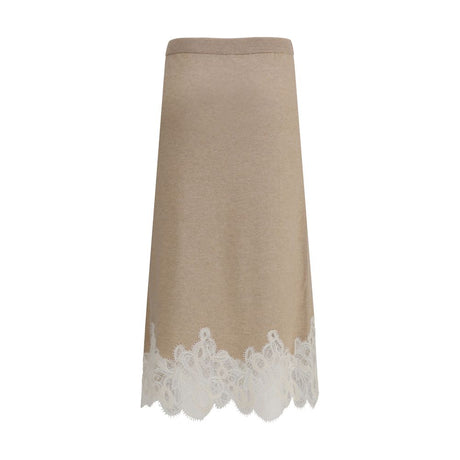 Fabiana Filippi Wool and lace Midi Skirt