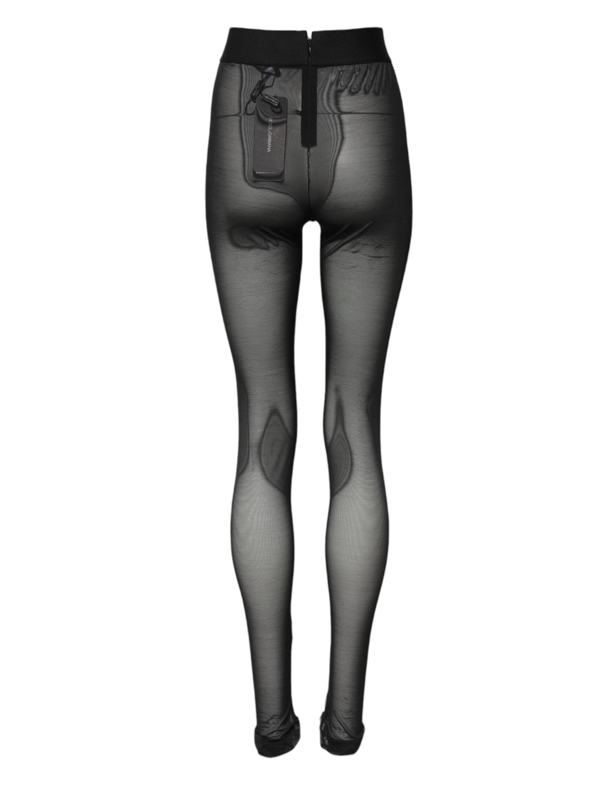 Dolce &amp; Gabbana Sorte Nylon Leggings Stretchbukser