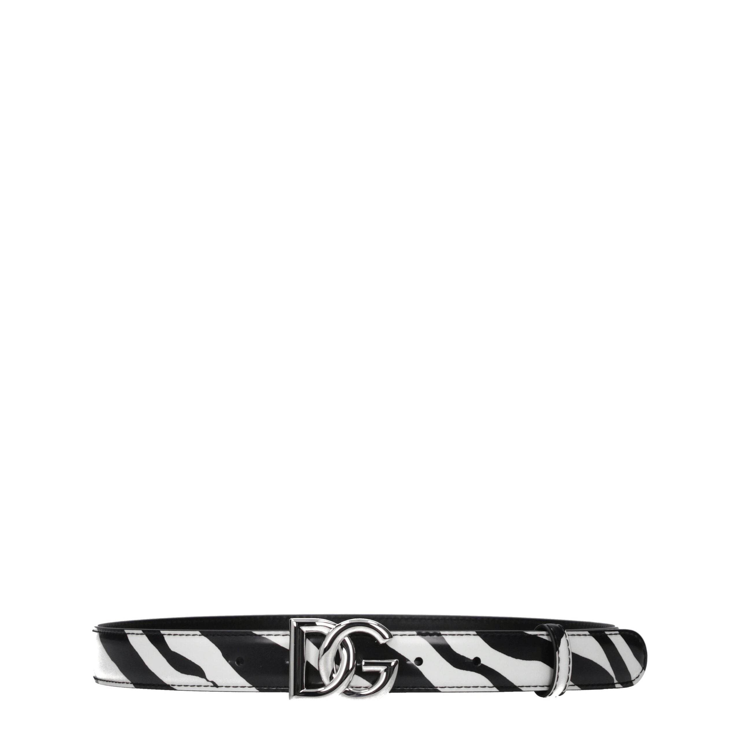 Dolce & Gabbana Black Leather Belts - Hilstor