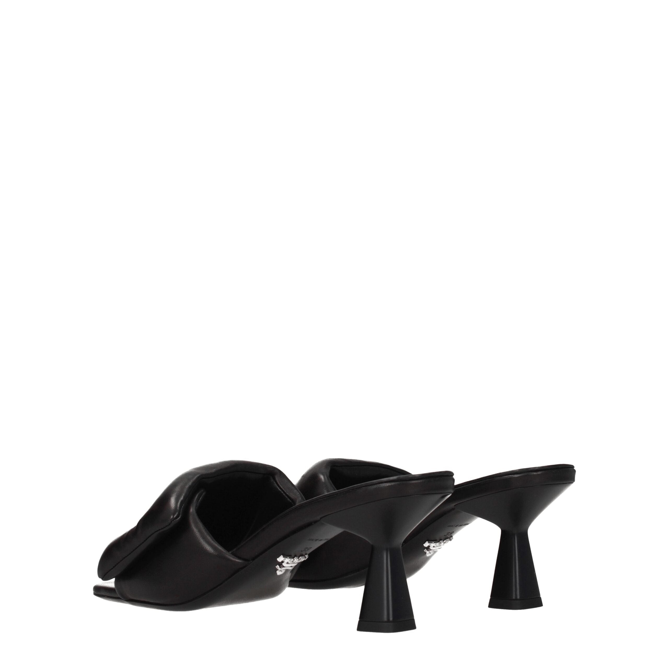 Prada Black Leather Platforms