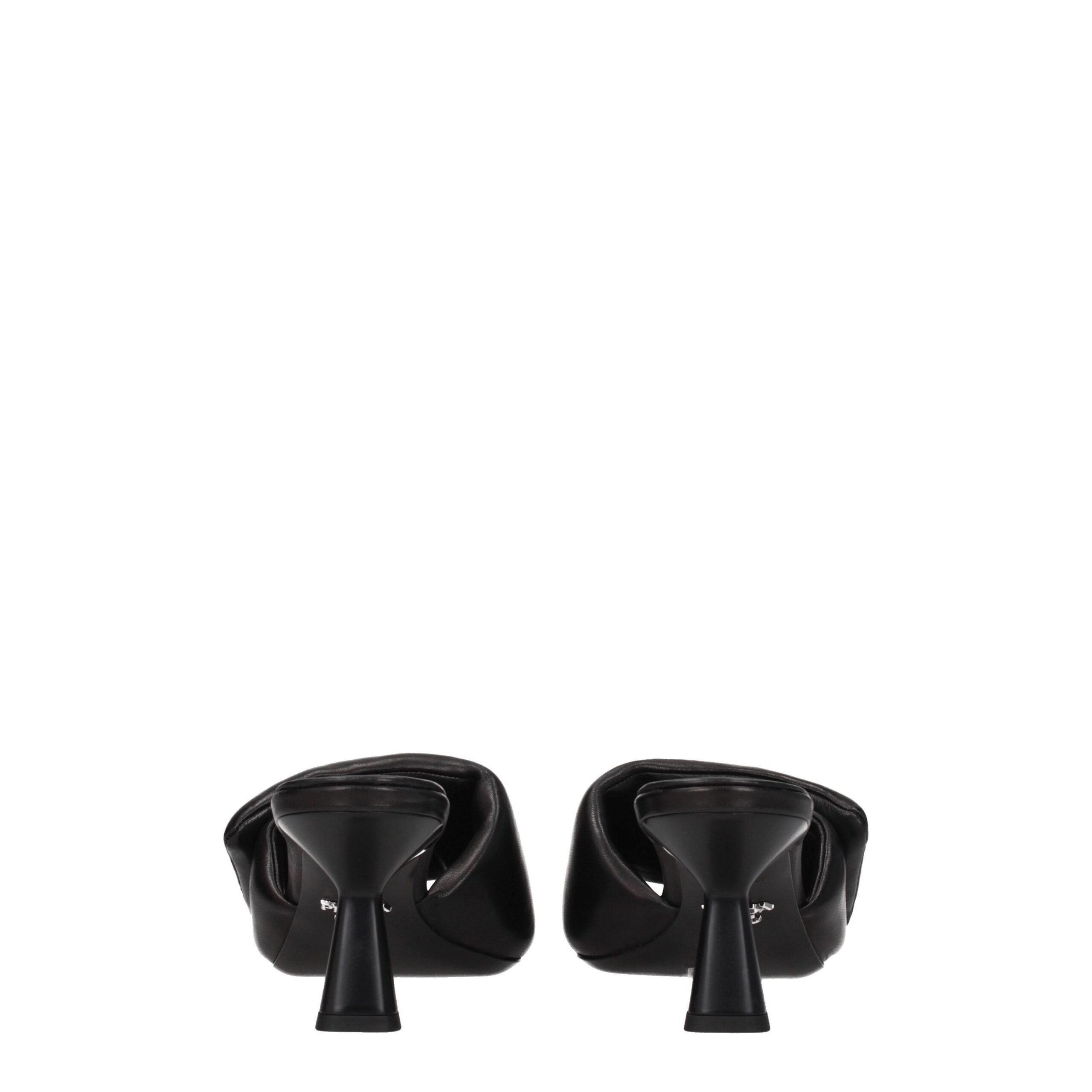Prada Black Leather Platforms