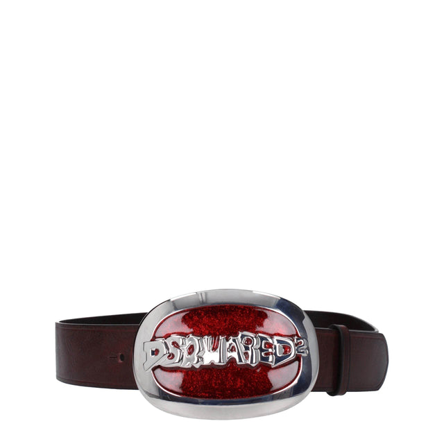 Dsquared² Brown Leather Regular Belts - Hilstor