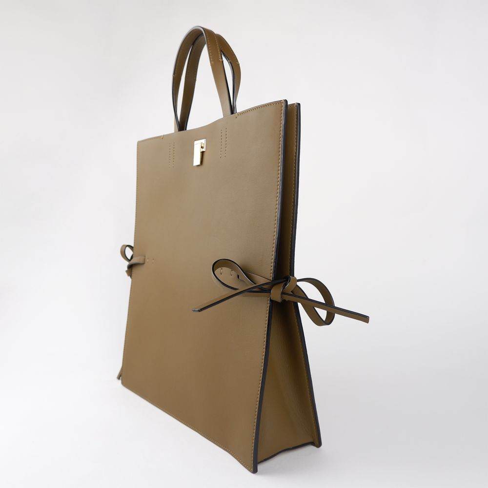 Giada Brown Leather Handbag - Hilstor