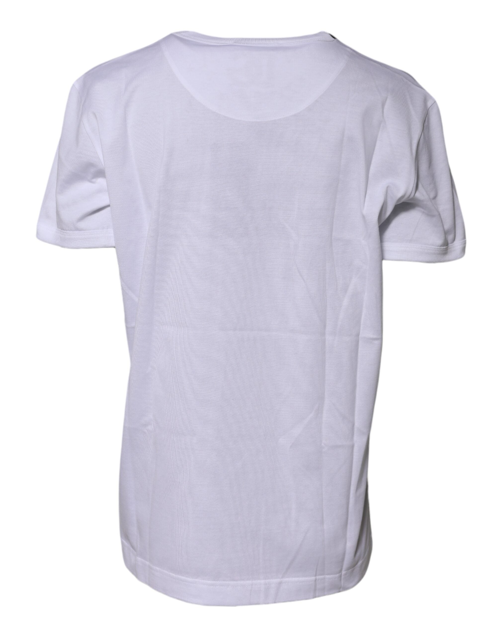 Dolce & Gabbana White Cotton Goodluck 2022 Crew Neck T-shirt