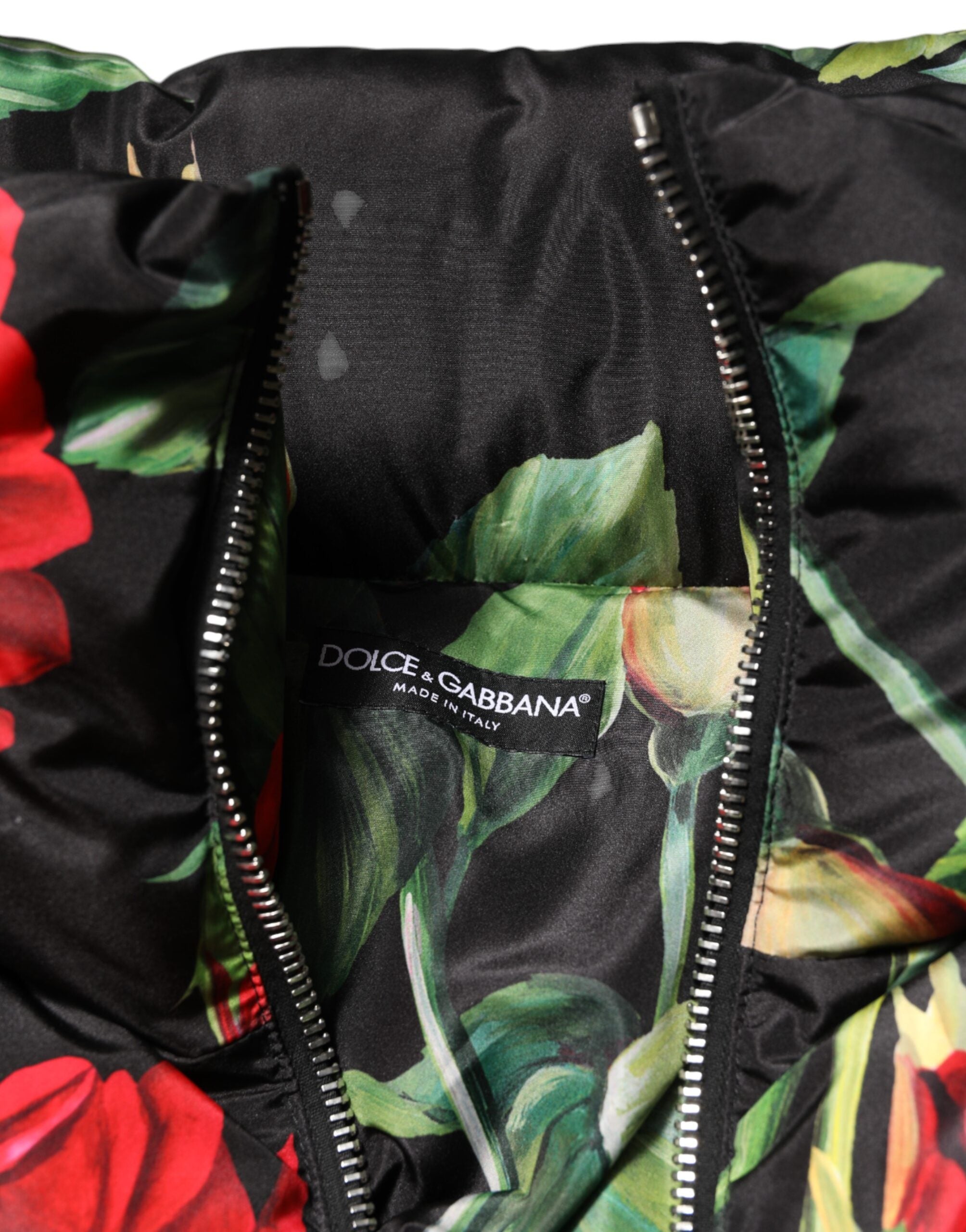 Dolce &amp; Gabbana Flerfarvet Blomsterduftfrakke Jakke med Lynlås
