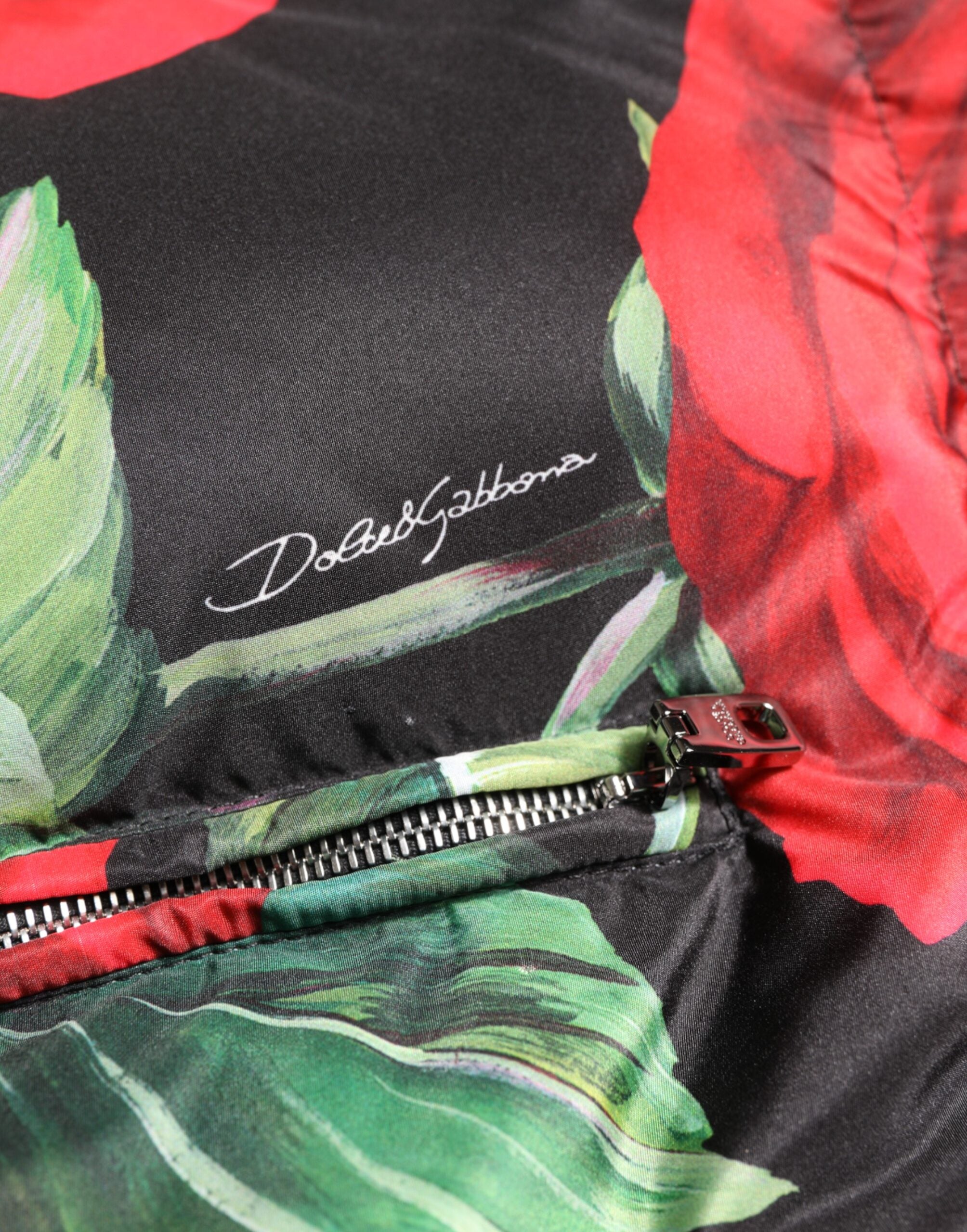 Dolce &amp; Gabbana Flerfarvet Blomsterduftfrakke Jakke med Lynlås