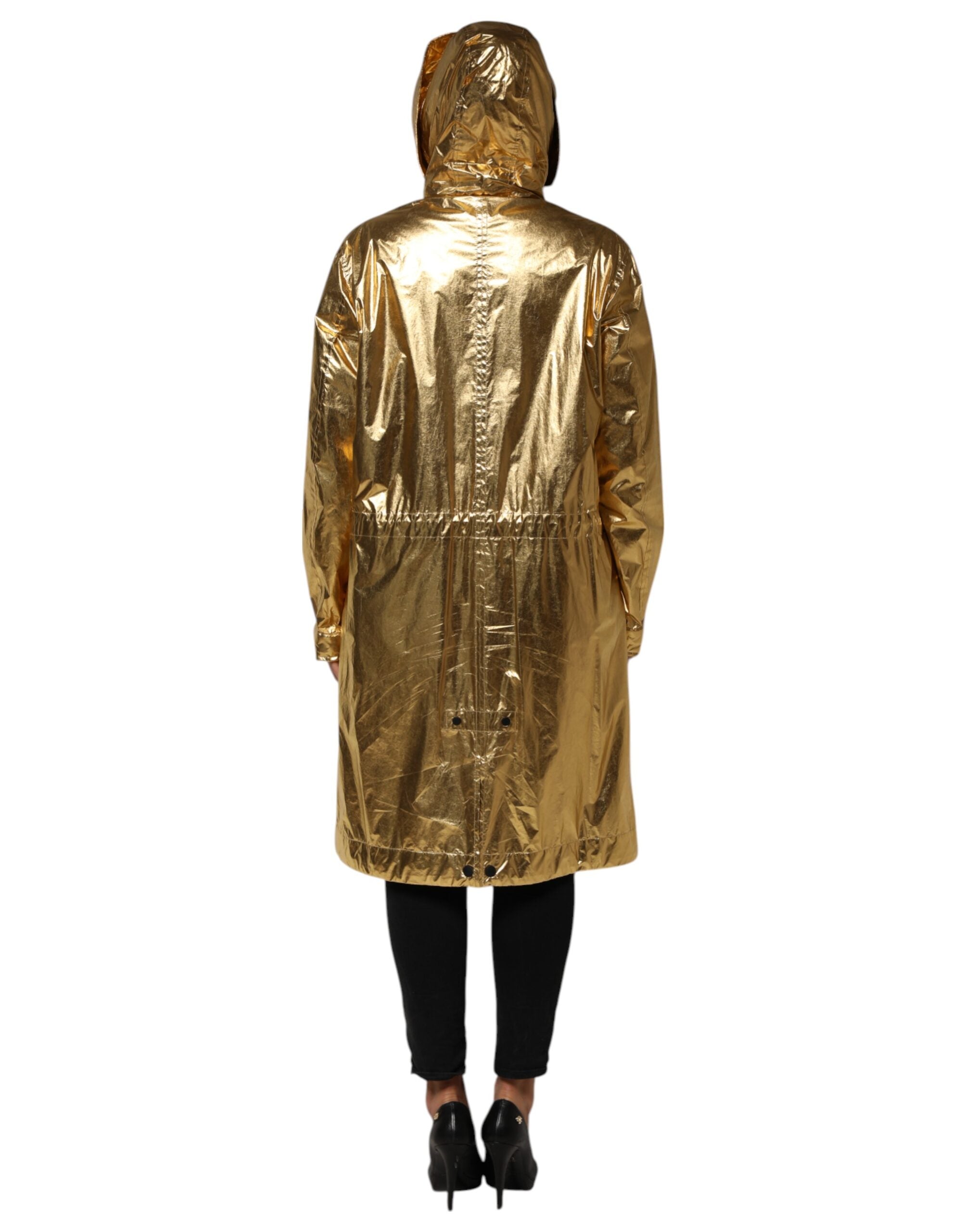 Dolce &amp; Gabbana Guld Hættetrøje med Lange Ærmer Trenchcoat