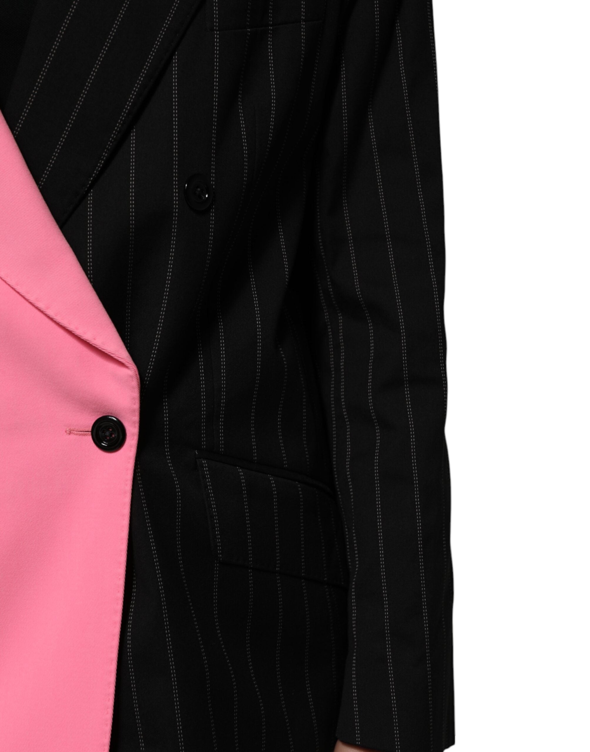 Dolce &amp; Gabbana Multicolor Patchwork-udsmykket frakkejakke