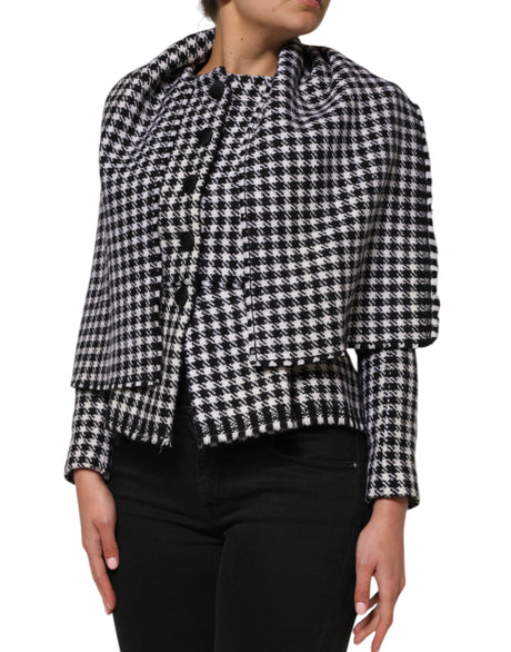 Dolce & Gabbana Multicolor Wool Monochrome Patterned Jacket