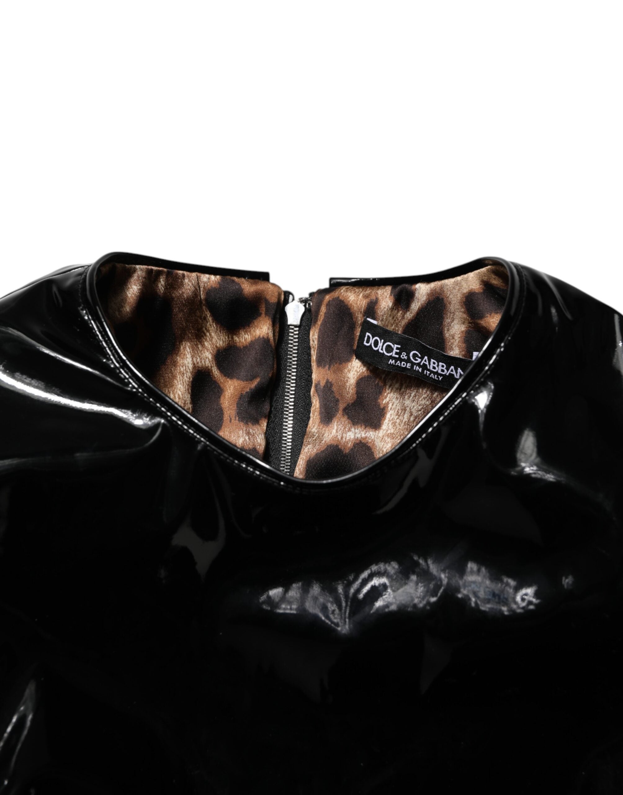 Dolce &amp; Gabbana Svart Bodycon-klänning med Puffärm