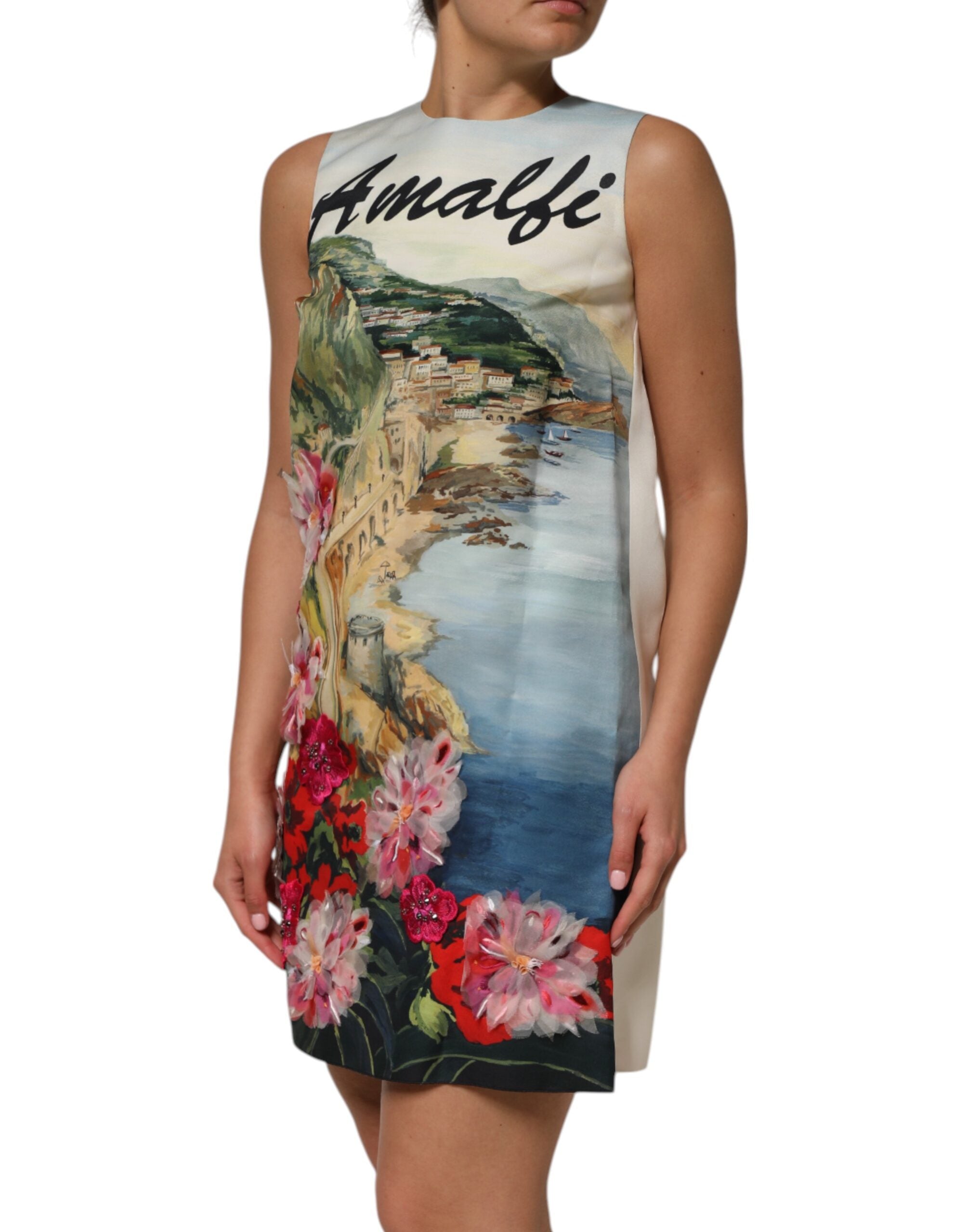 Dolce &amp; Gabbana flerfarvet krystaludsmykket minikjole