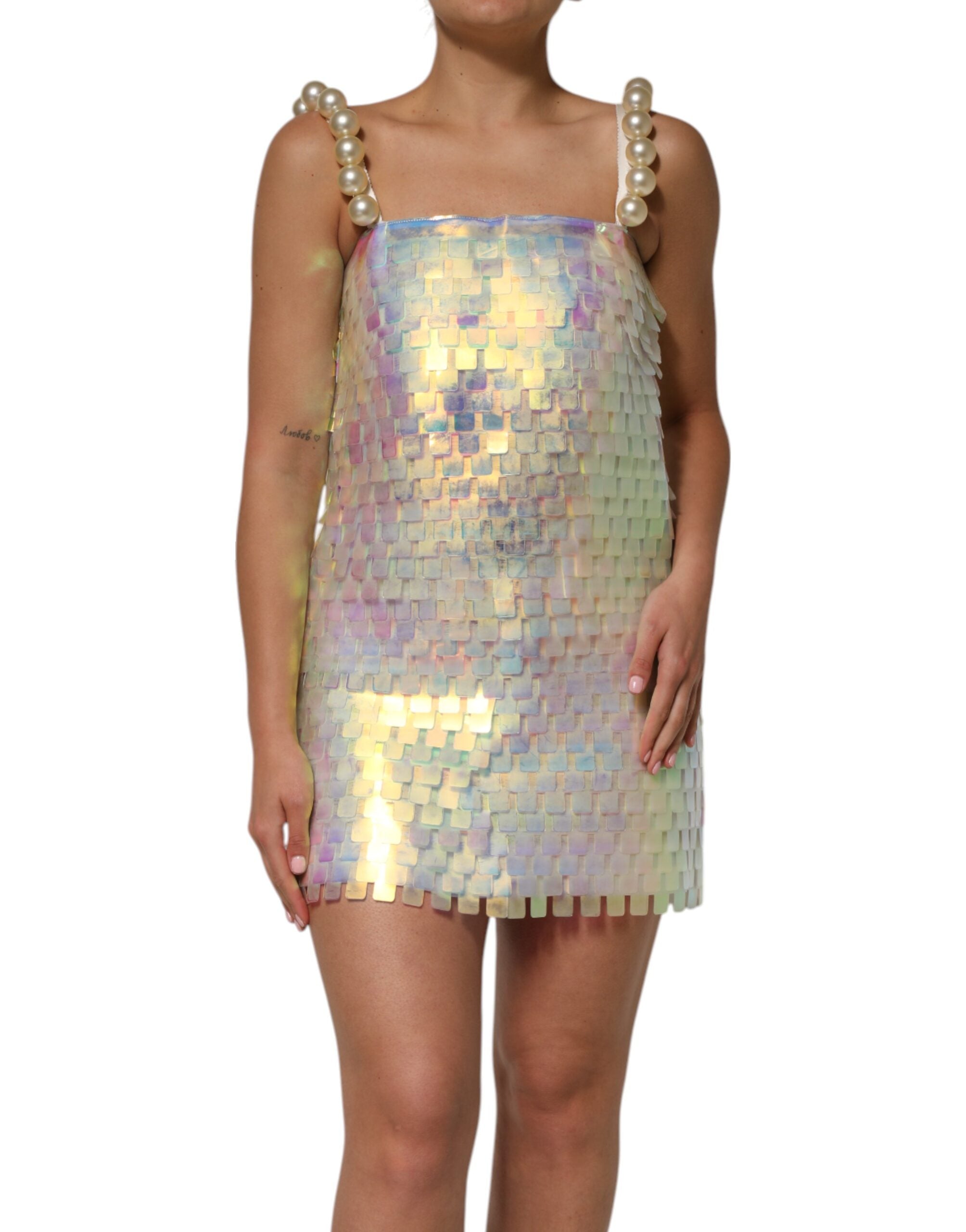 Dolce &amp; Gabbana Multifarvet Paillet Holografisk Minikjole