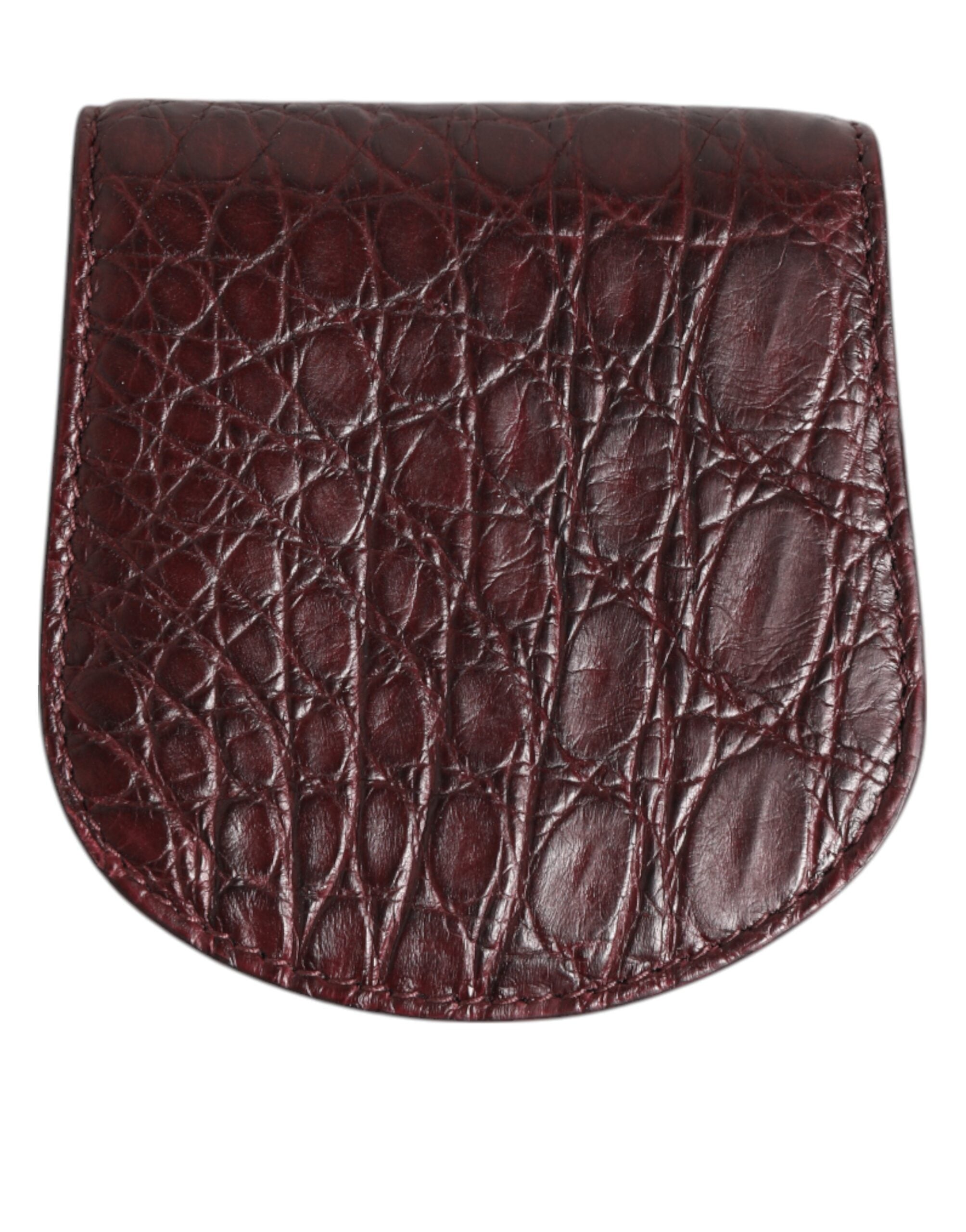 Dolce &amp; Gabbana Bourgogne Eksotisk Hud Mønt Kondom Etui Holder Lommepung
