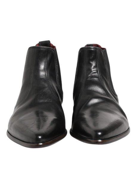 Dolce &amp; Gabbana Sorte Chelsea Slip On Herre Ankelstøvler Sko
