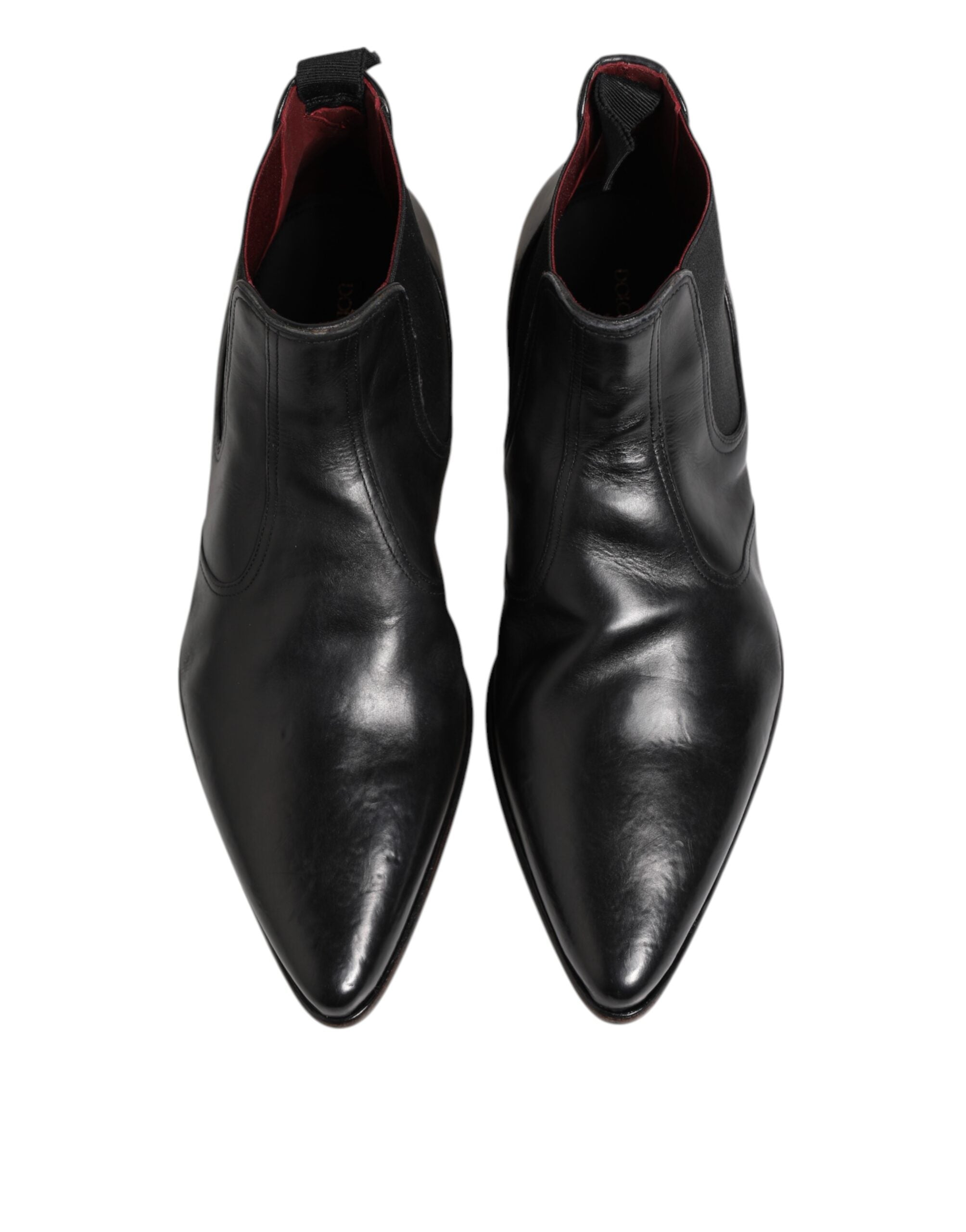 Dolce &amp; Gabbana Sorte Chelsea Slip On Herre Ankelstøvler Sko