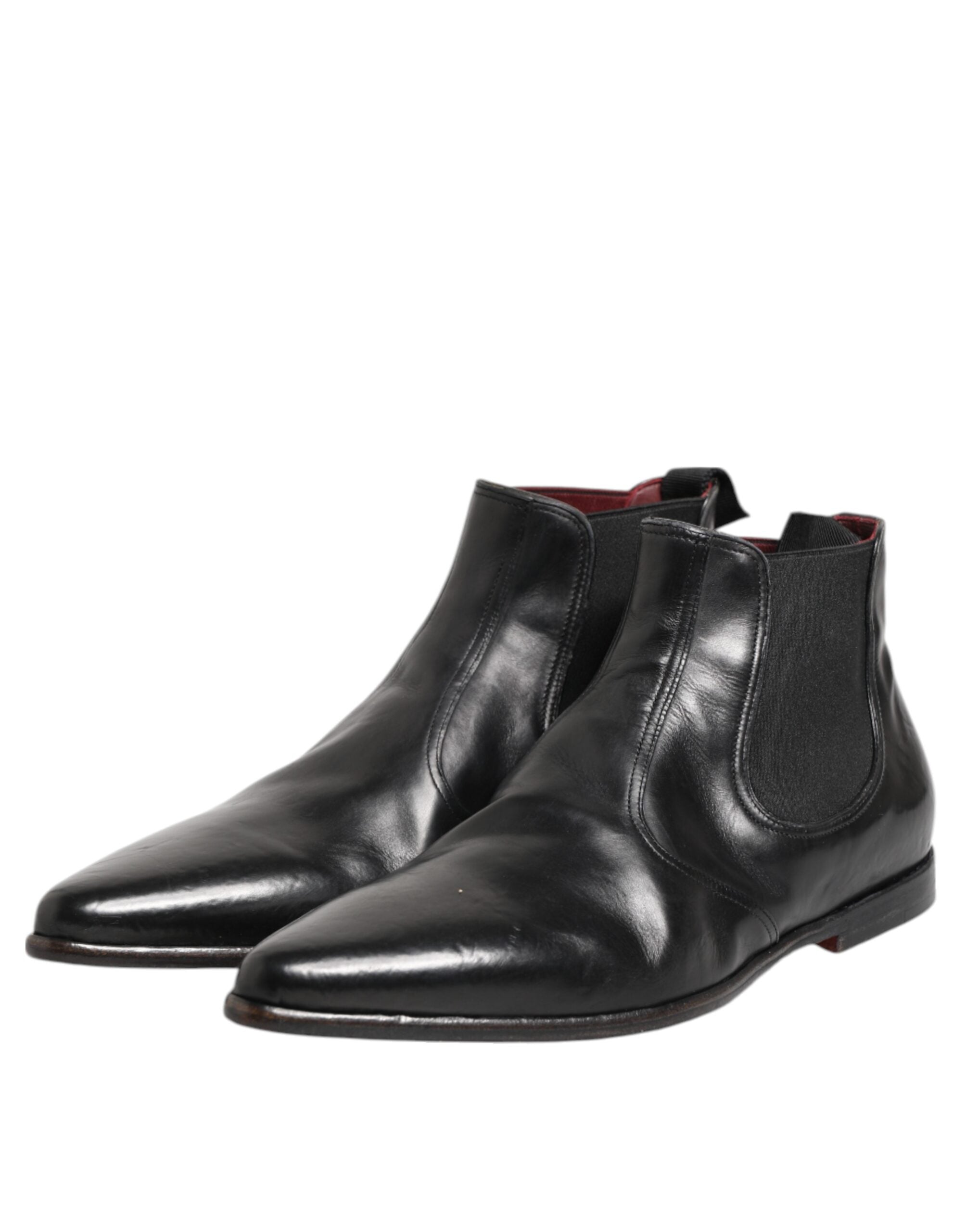 Dolce &amp; Gabbana Sorte Chelsea Slip On Herre Ankelstøvler Sko