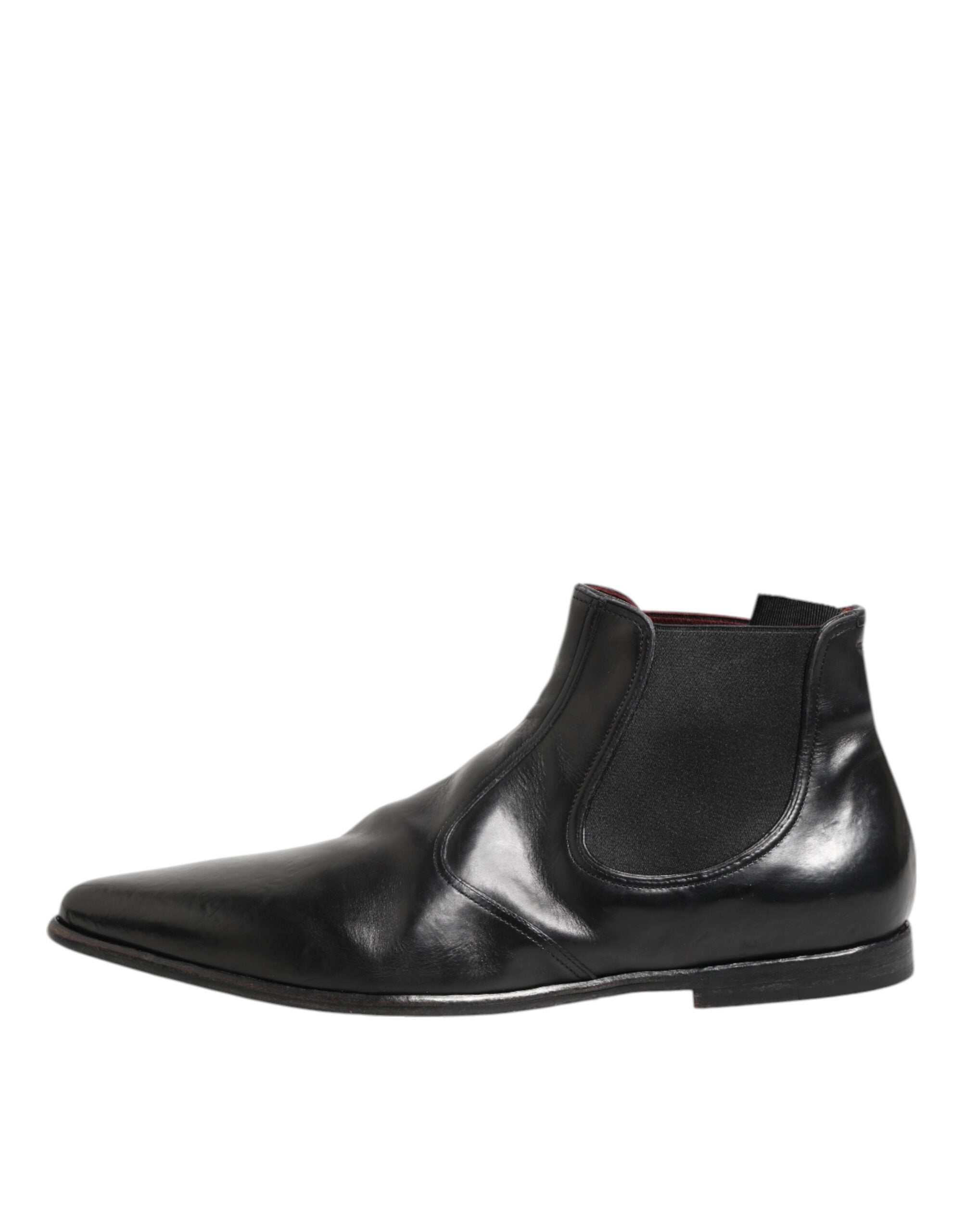 Dolce &amp; Gabbana Sorte Chelsea Slip On Herre Ankelstøvler Sko