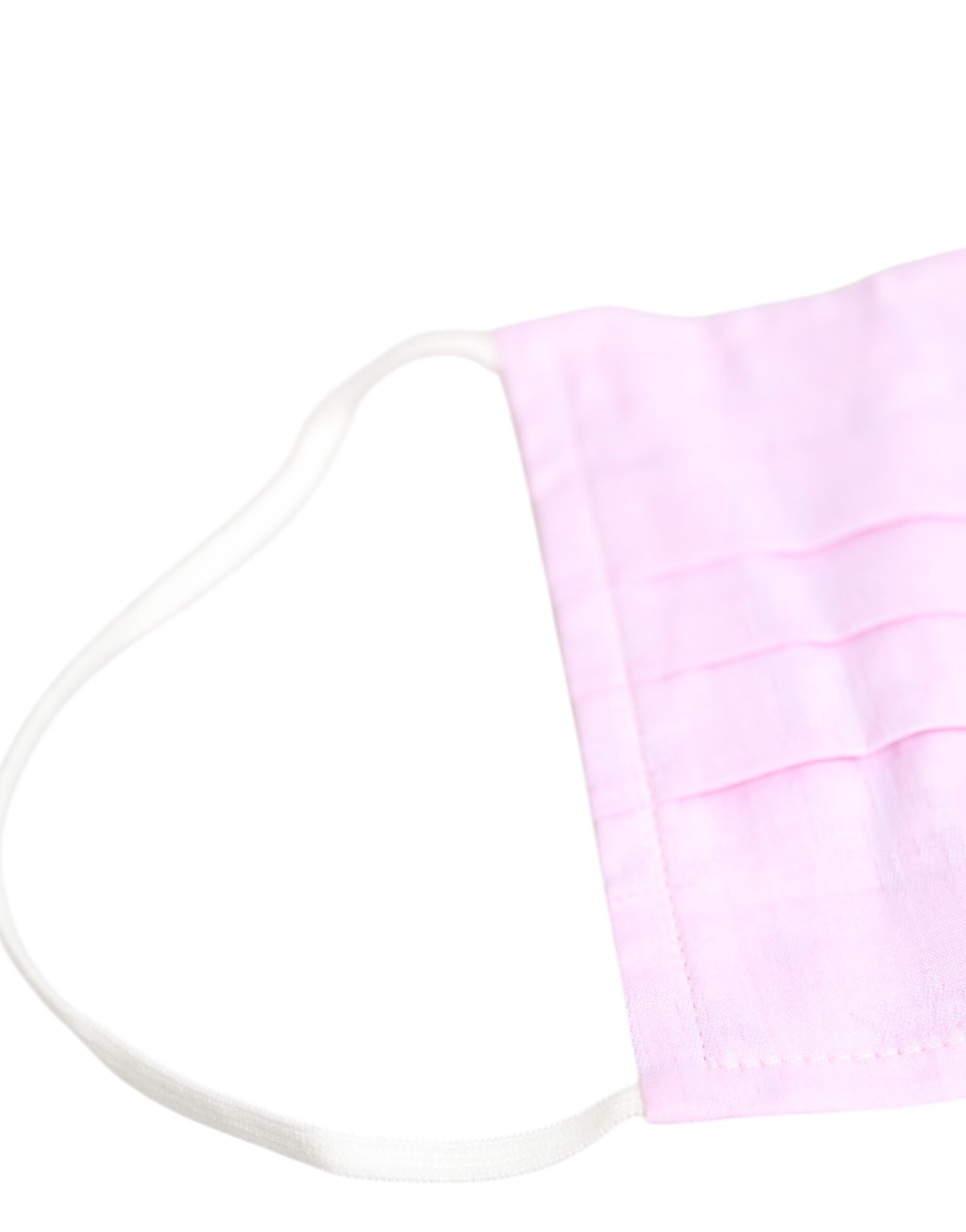 Dolce &amp; Gabbana Pink Bomuld Logo Elastisk Ørerem Ansigtsmaske