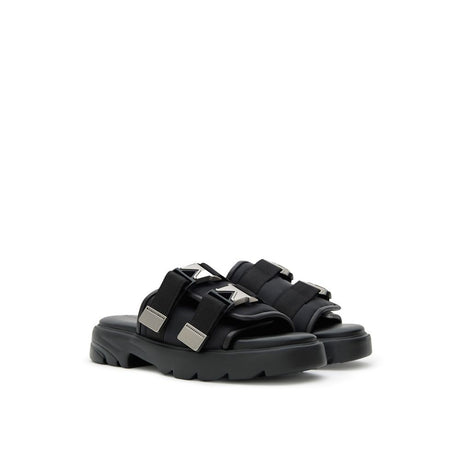 Bottega Veneta Black Cotton Slipper