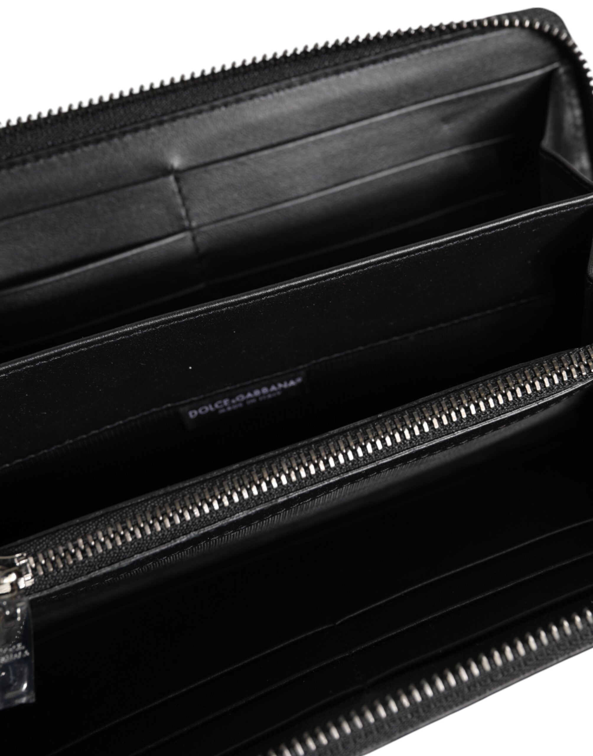 Dolce &amp; Gabbana Sortbrun Eksotisk Læder Herre Continental Clutch Pung