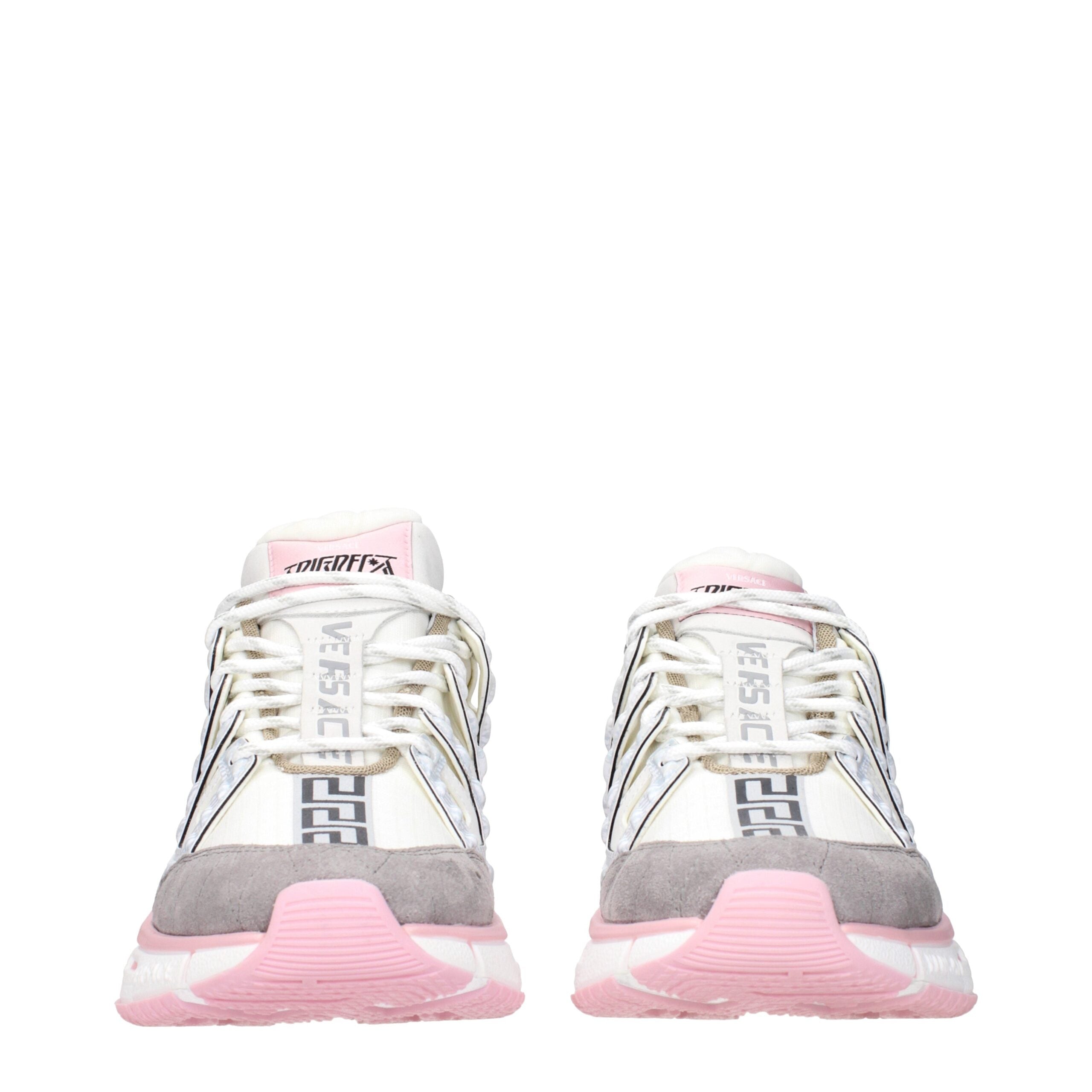 Versace Beige Fabric Athletic Sneakers