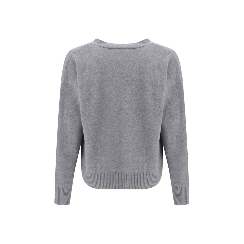 Ami Paris Gray Wool Cardigan