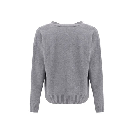 Ami Paris Gray Wool Cardigan