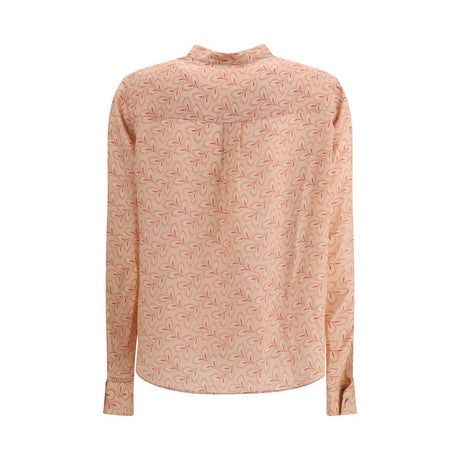 Kristina Ti Light Pink Silk Pattern Shirt