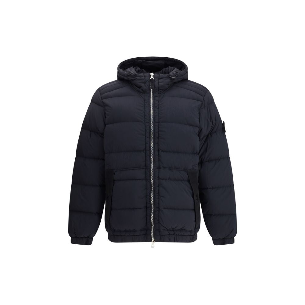 Stone Island Black Polyamide Coat